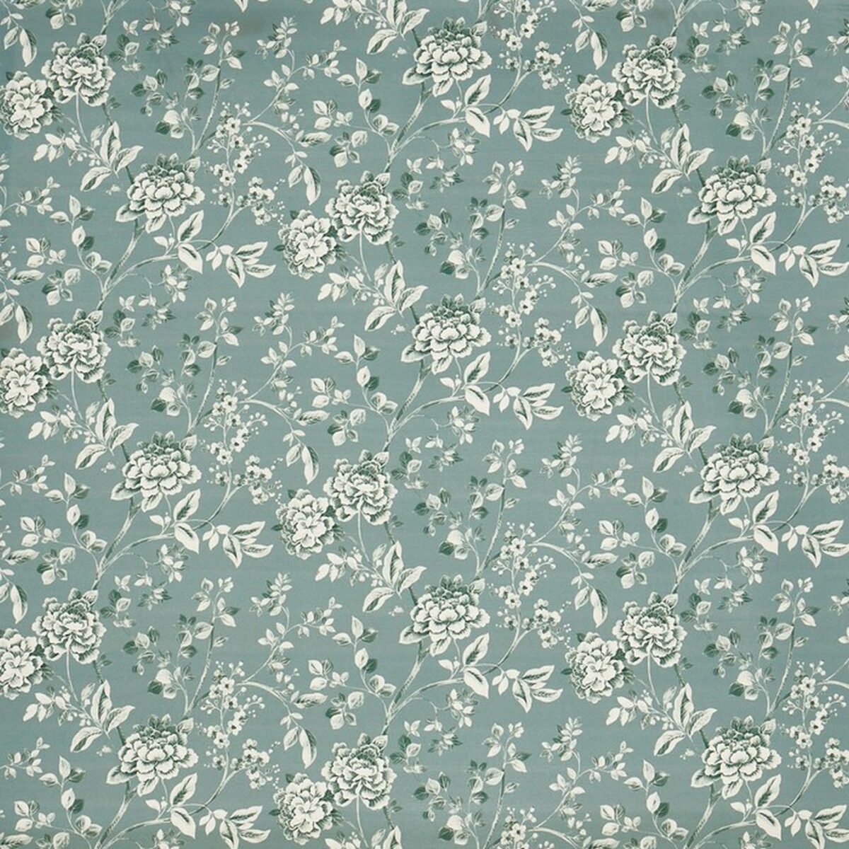 Kiri Fabric - Eden by blue botanical cotton fabric from Prestigious Textiles