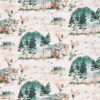 blue botanical cotton fabric from Prestigious Textiles