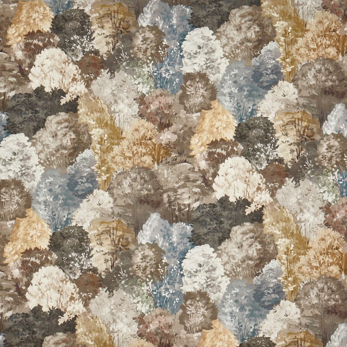 Mori Fabric - Honey by yellow botanical cotton fabric from Prestigious Textiles