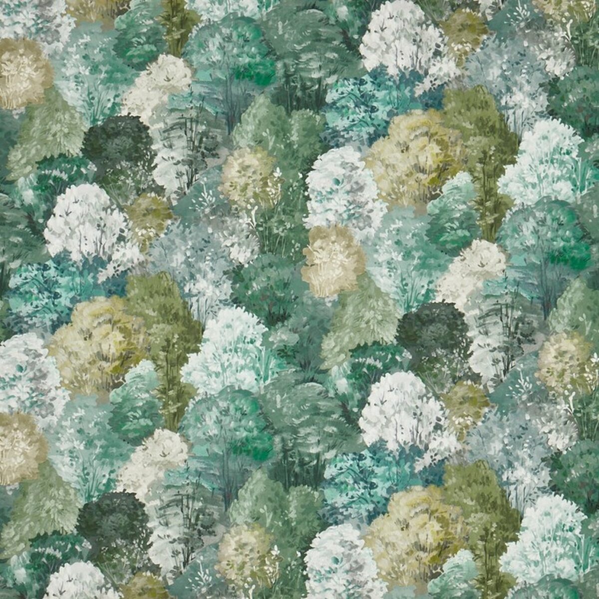 green botanical cotton fabric from Prestigious Textiles