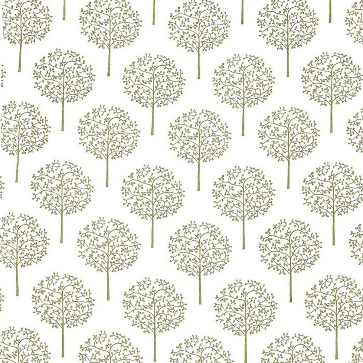 green botanical voile-sheer fabric from Prestigious Textiles