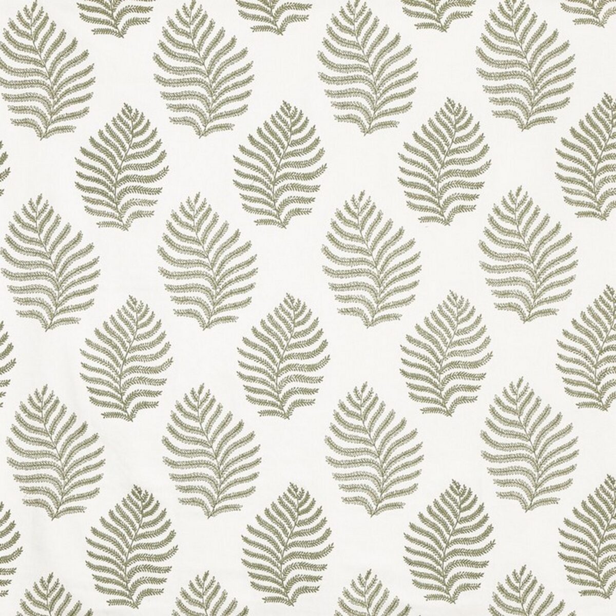 Milne Fabric - Forest by green botanical embroideried fabric from Prestigious Textiles