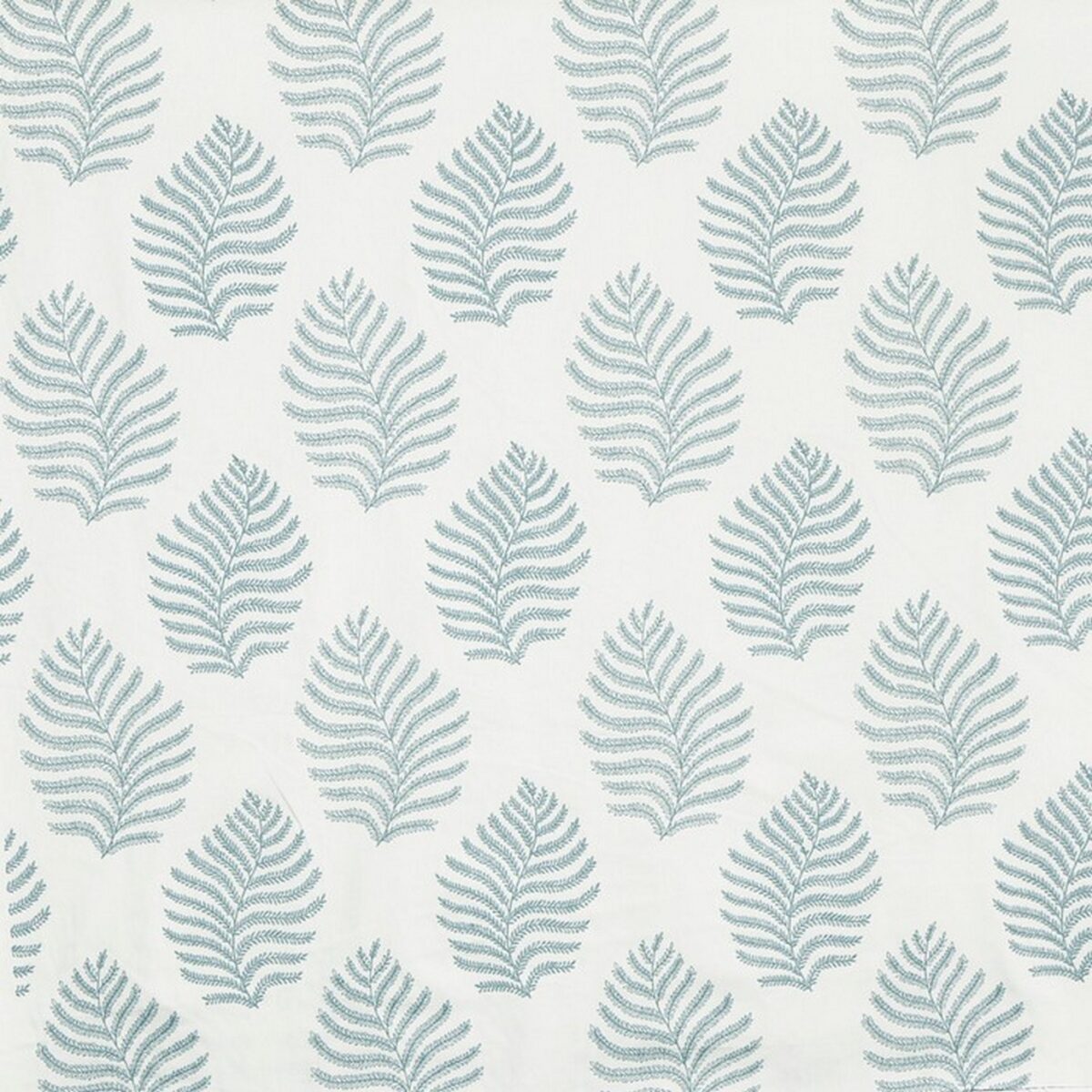 blue botanical embroideried fabric from Prestigious Textiles