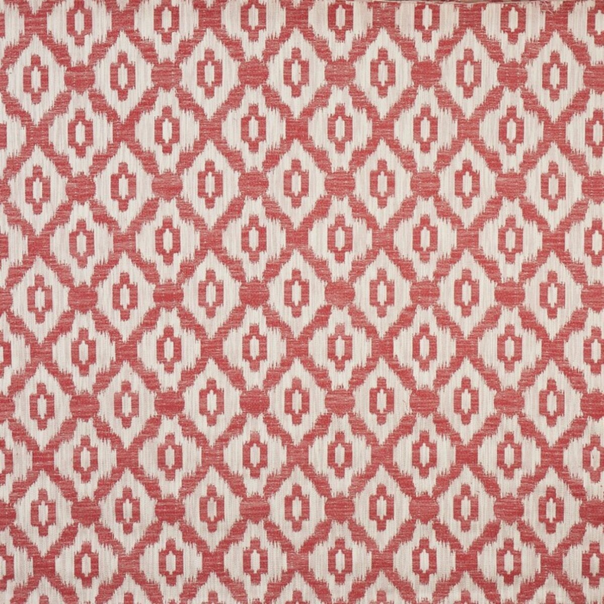 Potter Fabric - Cherry by red geometric jacquard fabric from Prestigious Textiles