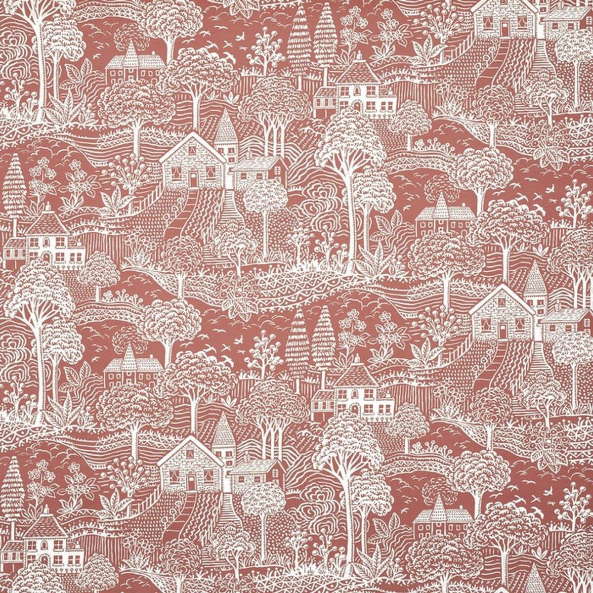 red misc cotton fabric from Prestigious Textiles