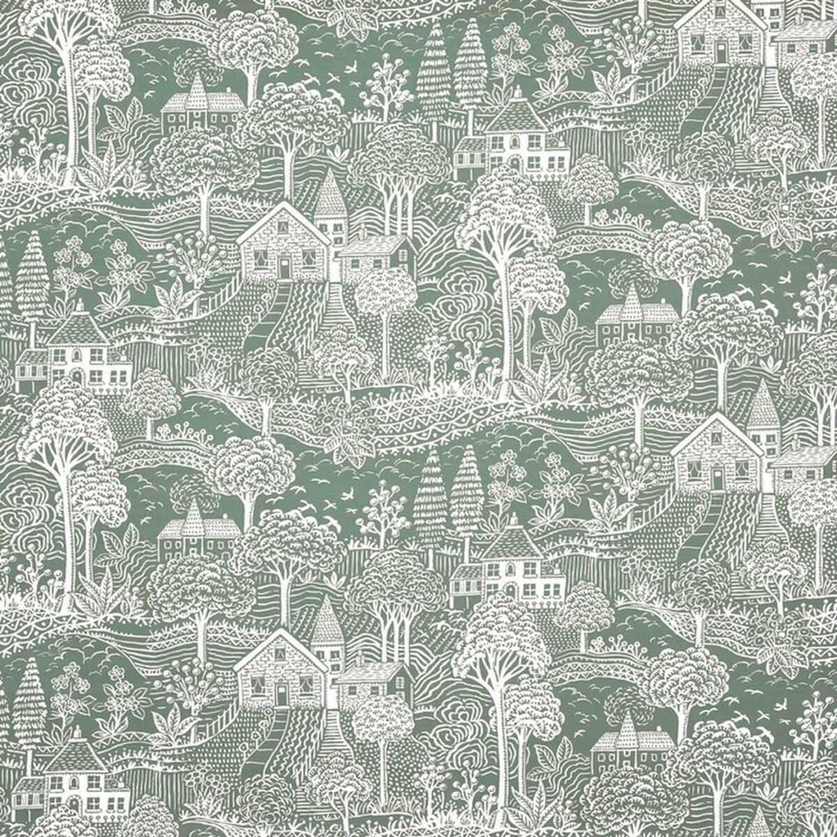 green misc cotton fabric from Prestigious Textiles