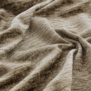 brown plain velvet-chenille fabric from Warwick
