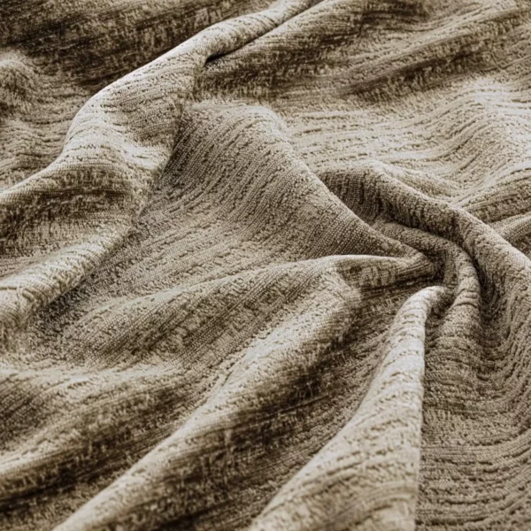 brown plain velvet-chenille fabric from Warwick