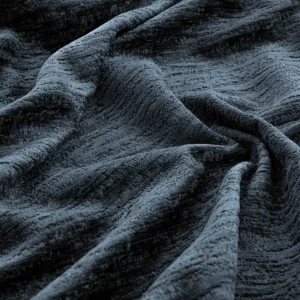 blue plain velvet-chenille fabric from Warwick