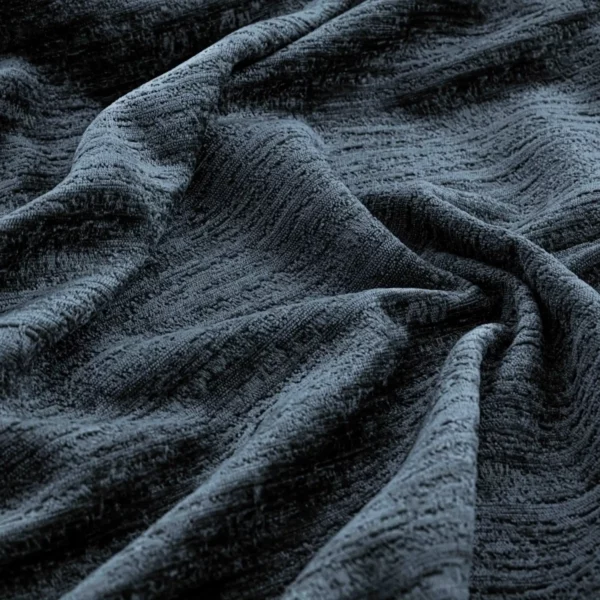 blue plain velvet-chenille fabric from Warwick
