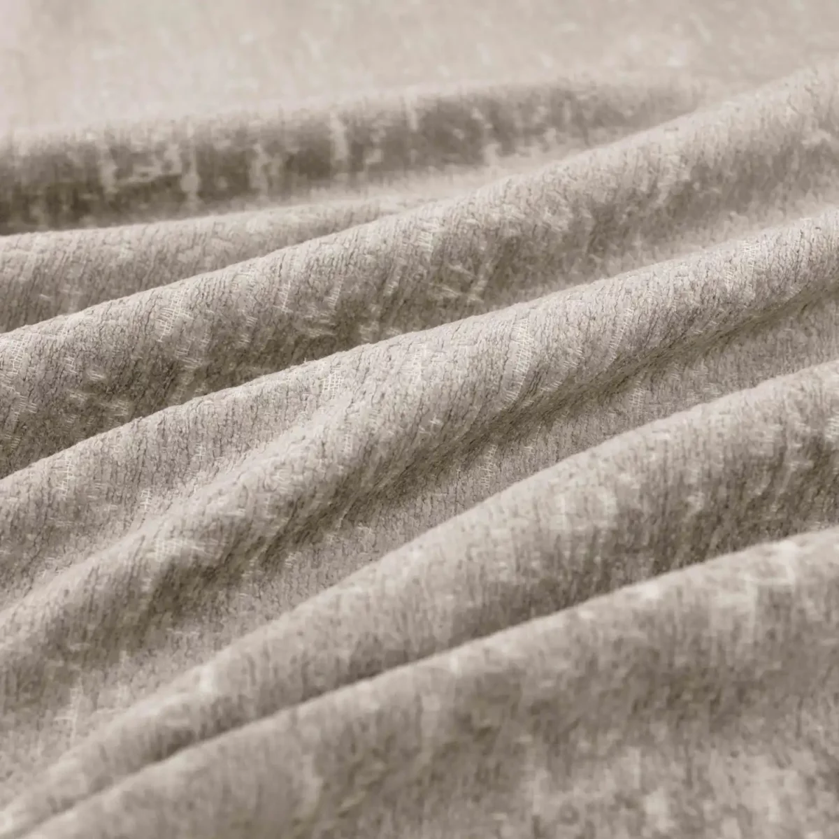 Condotti Fabric - Smoke by neutral plain velvet-chenille fabric from Warwick