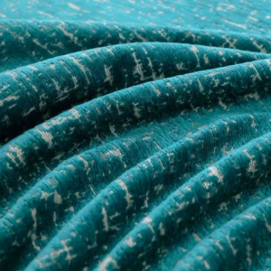 blue plain velvet-chenille fabric from Warwick