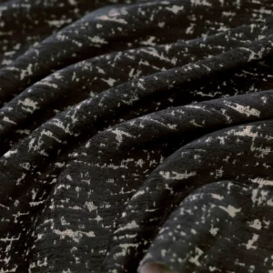 black-grey plain velvet-chenille fabric from Warwick