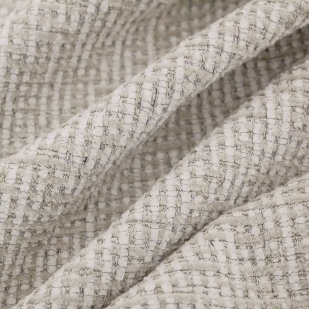 Gabba Fabric - Oyster by neutral plain velvet-chenille fabric from Warwick