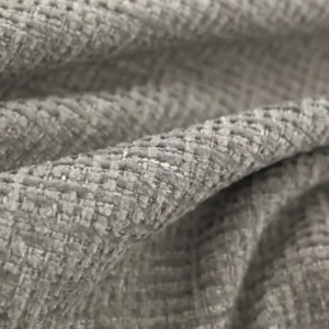 black-grey plain velvet-chenille fabric from Warwick