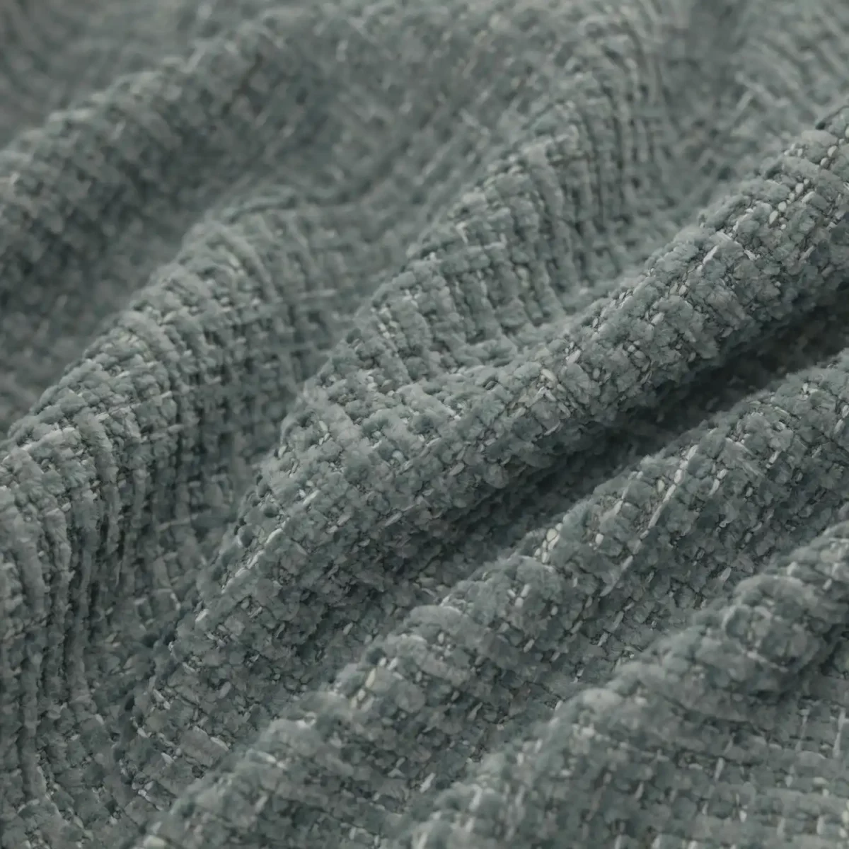 Gabba Fabric - Atlantic by blue plain velvet-chenille fabric from Warwick