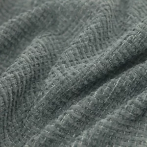 blue plain velvet-chenille fabric from Warwick