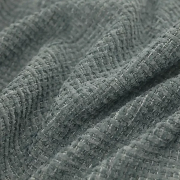 Gabba Fabric - Atlantic by blue plain velvet-chenille fabric from Warwick