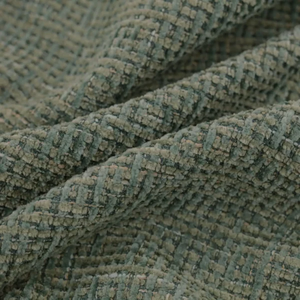 green plain velvet-chenille fabric from Warwick