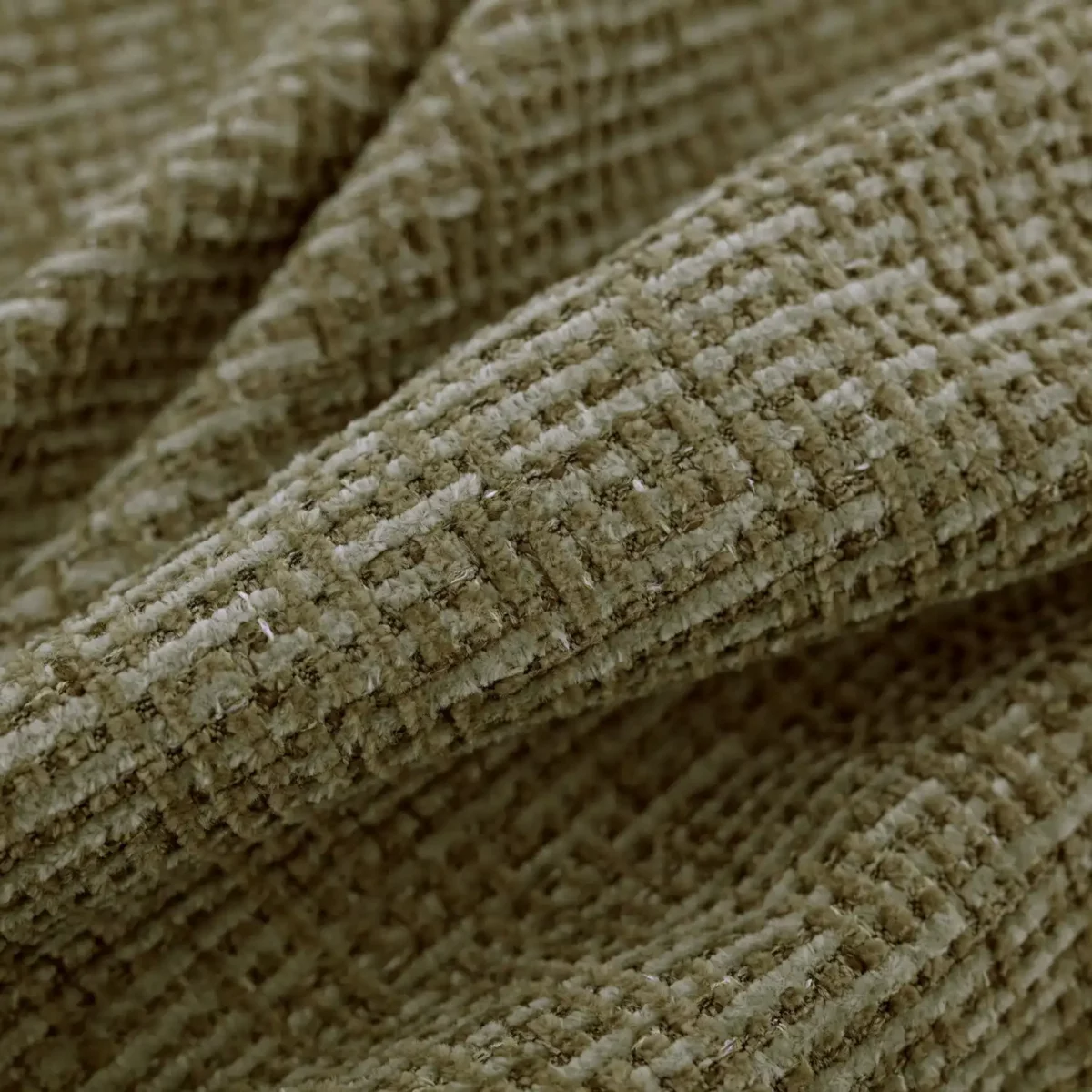 green plain velvet-chenille fabric from Warwick