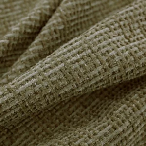 green plain velvet-chenille fabric from Warwick