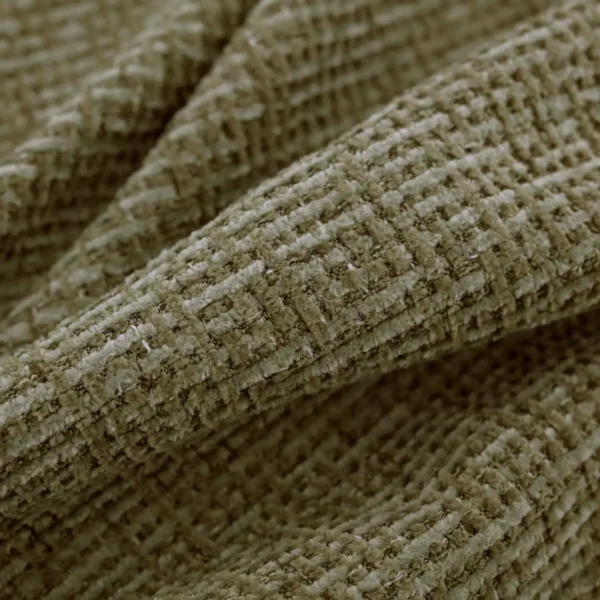 Gabba Fabric - Moss by green plain velvet-chenille fabric from Warwick