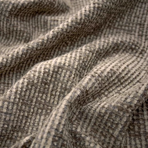 Gabba Fabric - Latte by neutral plain velvet-chenille fabric from Warwick