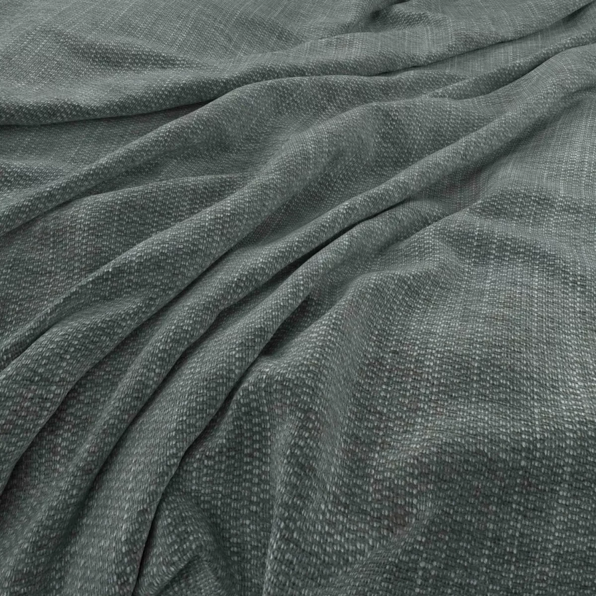 Bergamo Fabric - Admiral by blue plain velvet-chenille fabric from Warwick