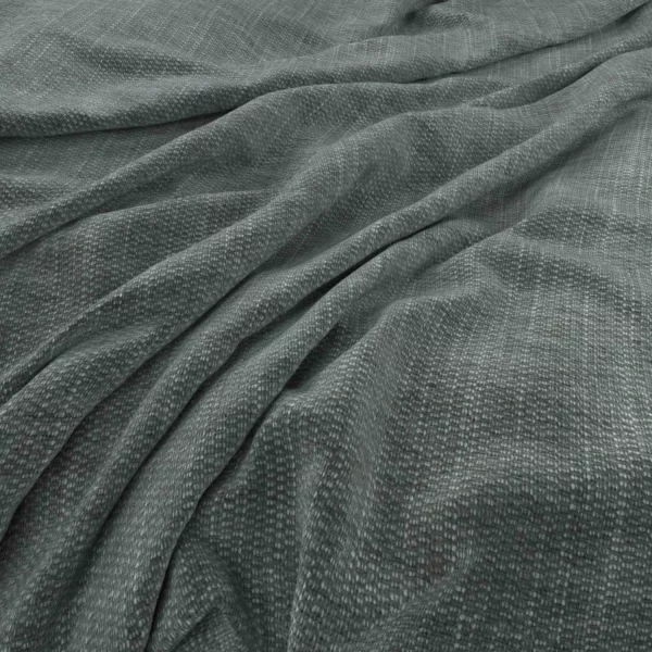 Bergamo Fabric - Admiral by blue plain velvet-chenille fabric from Warwick