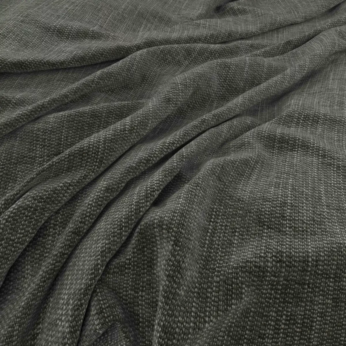 Bergamo Fabric - Pine by black-grey plain velvet-chenille fabric from Warwick