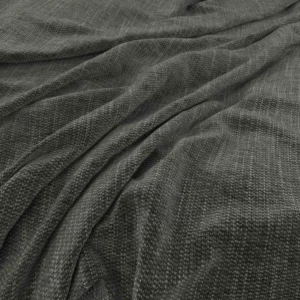 black-grey plain velvet-chenille fabric from Warwick