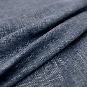 blue plain velvet-chenille fabric from Warwick