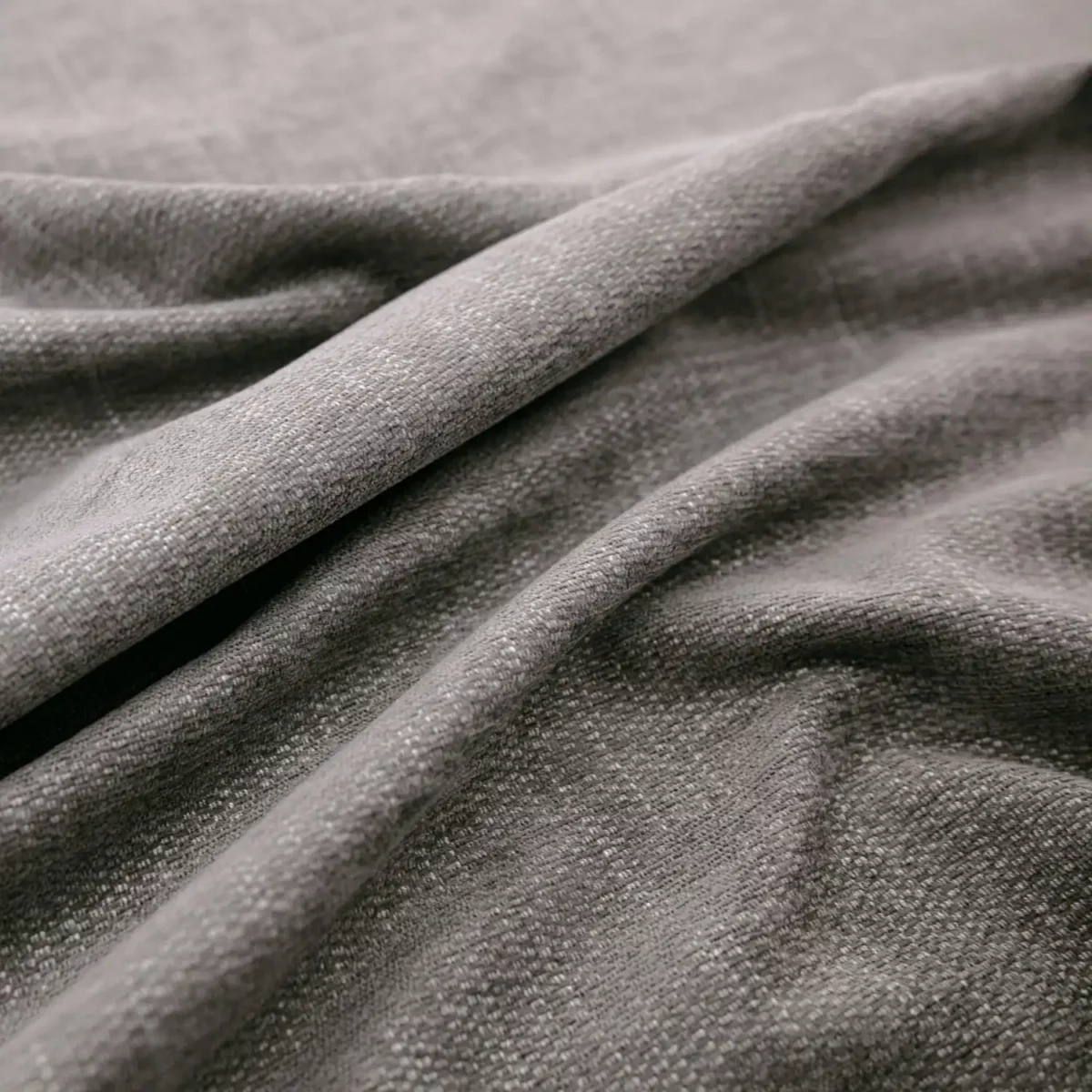 Bergamo Fabric - Shadow by black-grey plain velvet-chenille fabric from Warwick