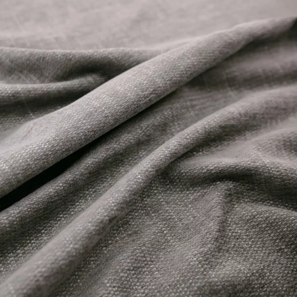 Bergamo Fabric - Shadow by black-grey plain velvet-chenille fabric from Warwick
