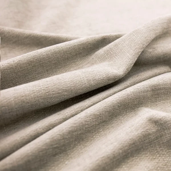 Bergamo Fabric - Chamois by white plain velvet-chenille fabric from Warwick