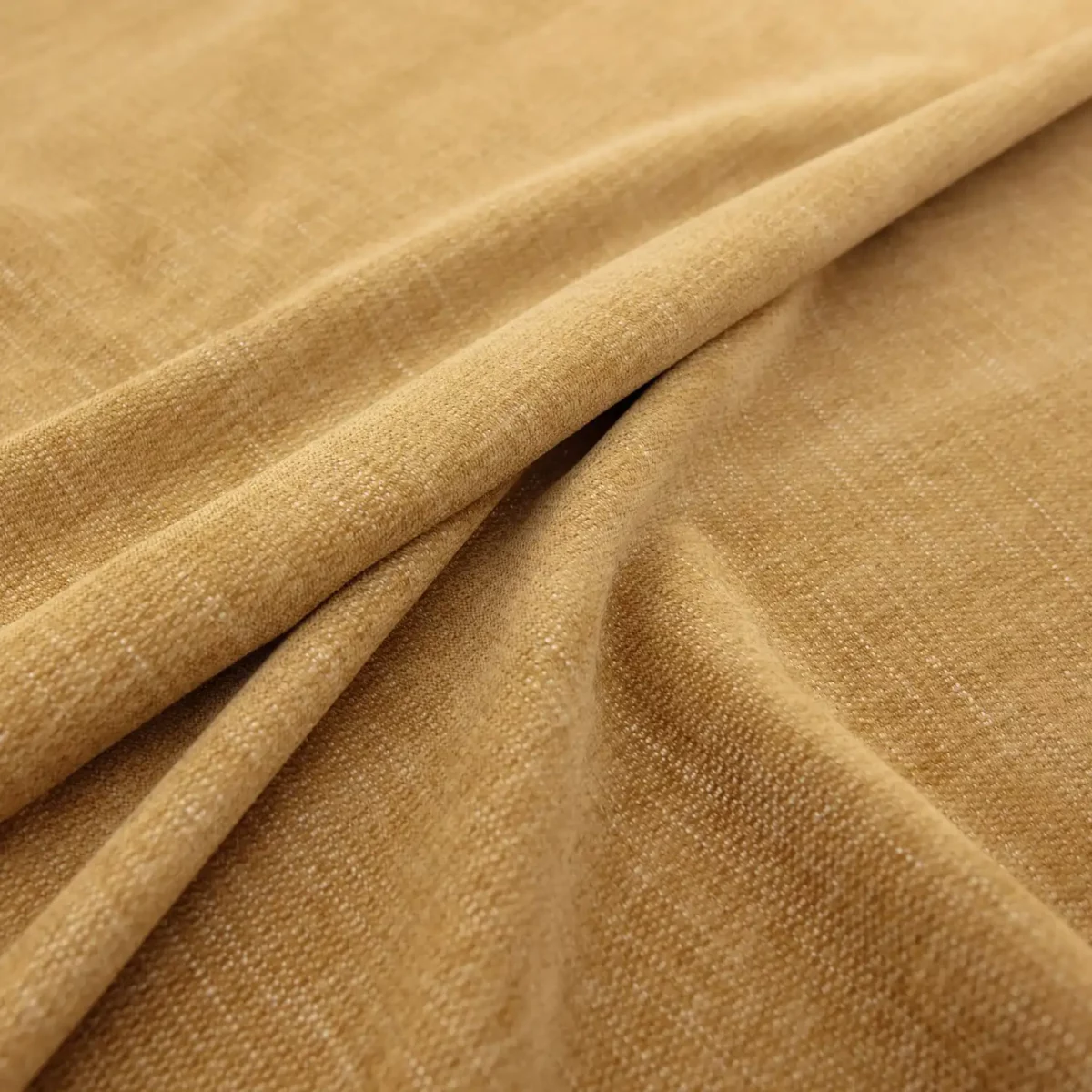 yellow plain velvet-chenille fabric from Warwick