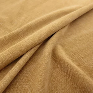 yellow plain velvet-chenille fabric from Warwick