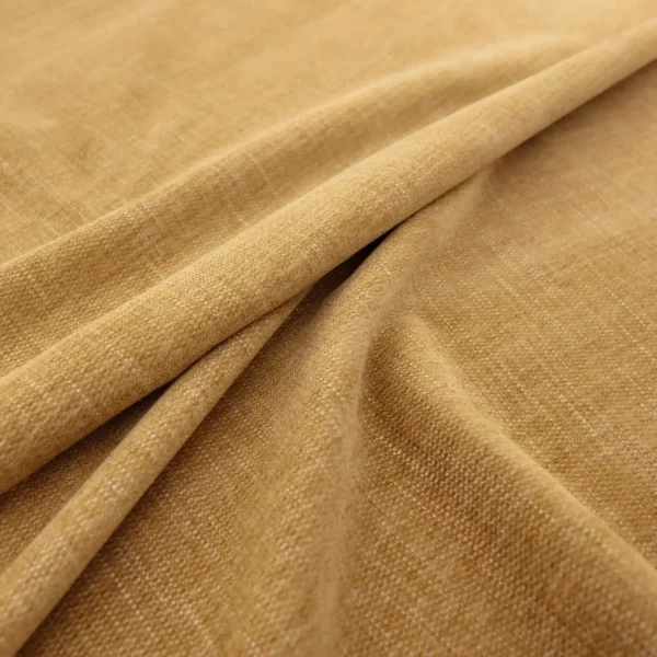 Bergamo Fabric - Burnish by yellow plain velvet-chenille fabric from Warwick