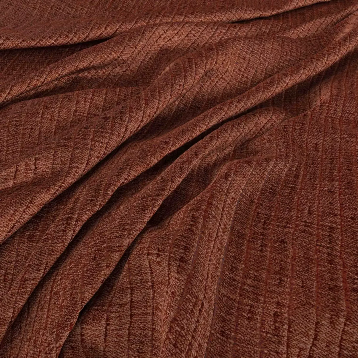 Flair Fabric - Copper by orange plain velvet-chenille fabric from Warwick