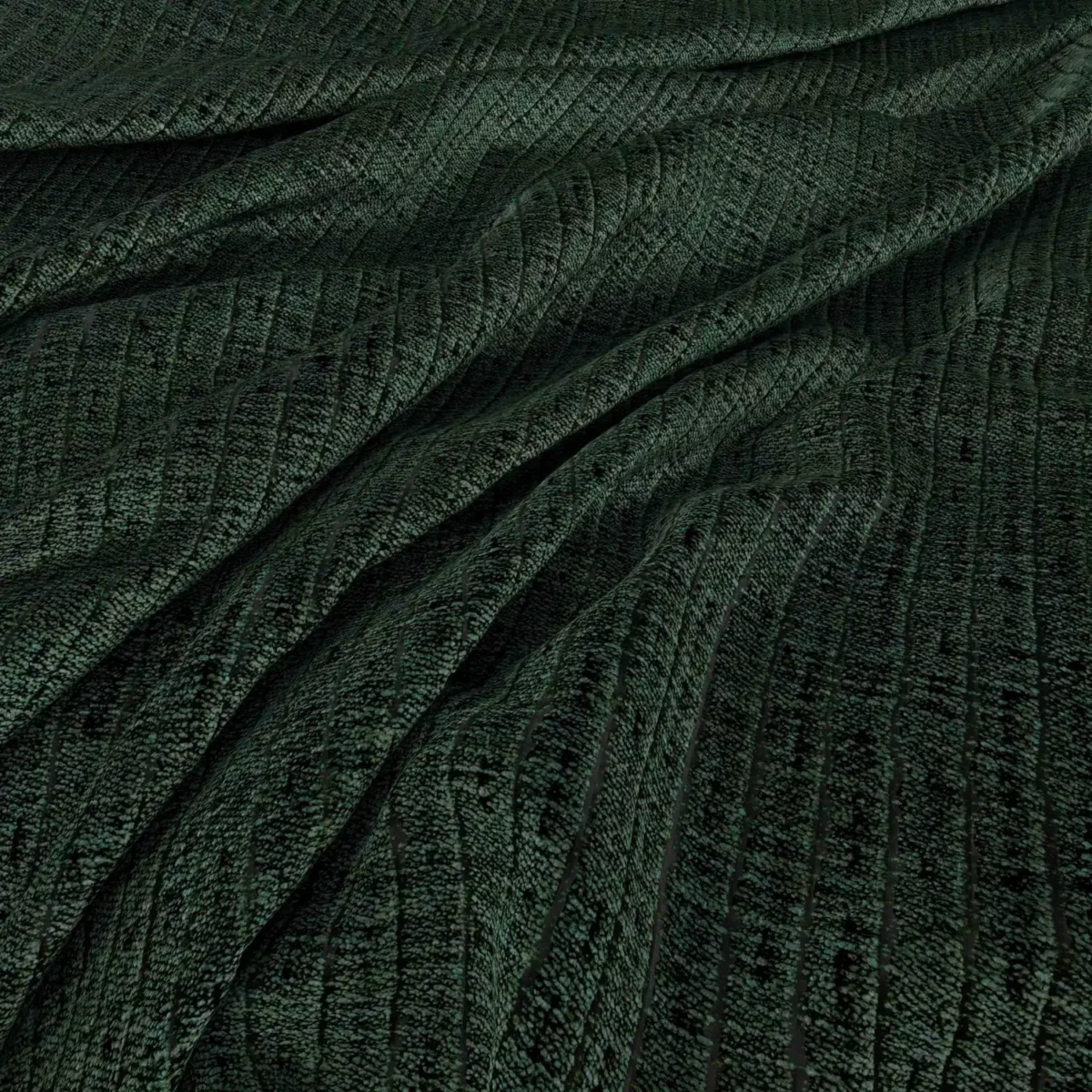 Flair Fabric - Emerald by green plain velvet-chenille fabric from Warwick