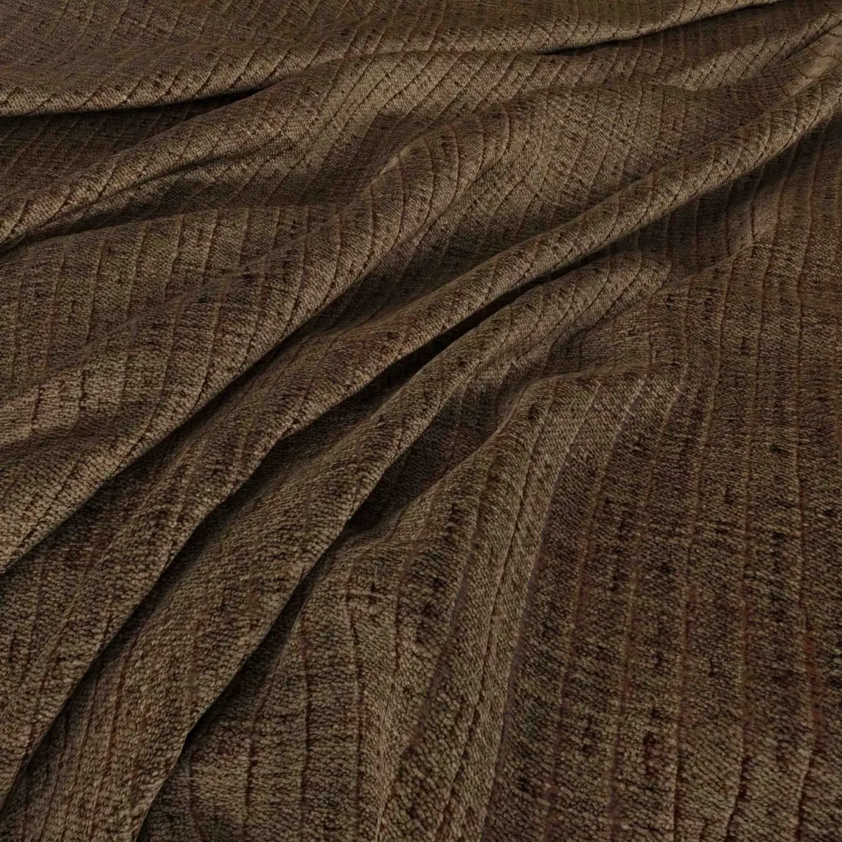 Flair Fabric - Bronze by brown plain velvet-chenille fabric from Warwick