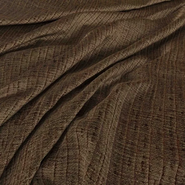 brown plain velvet-chenille fabric from Warwick