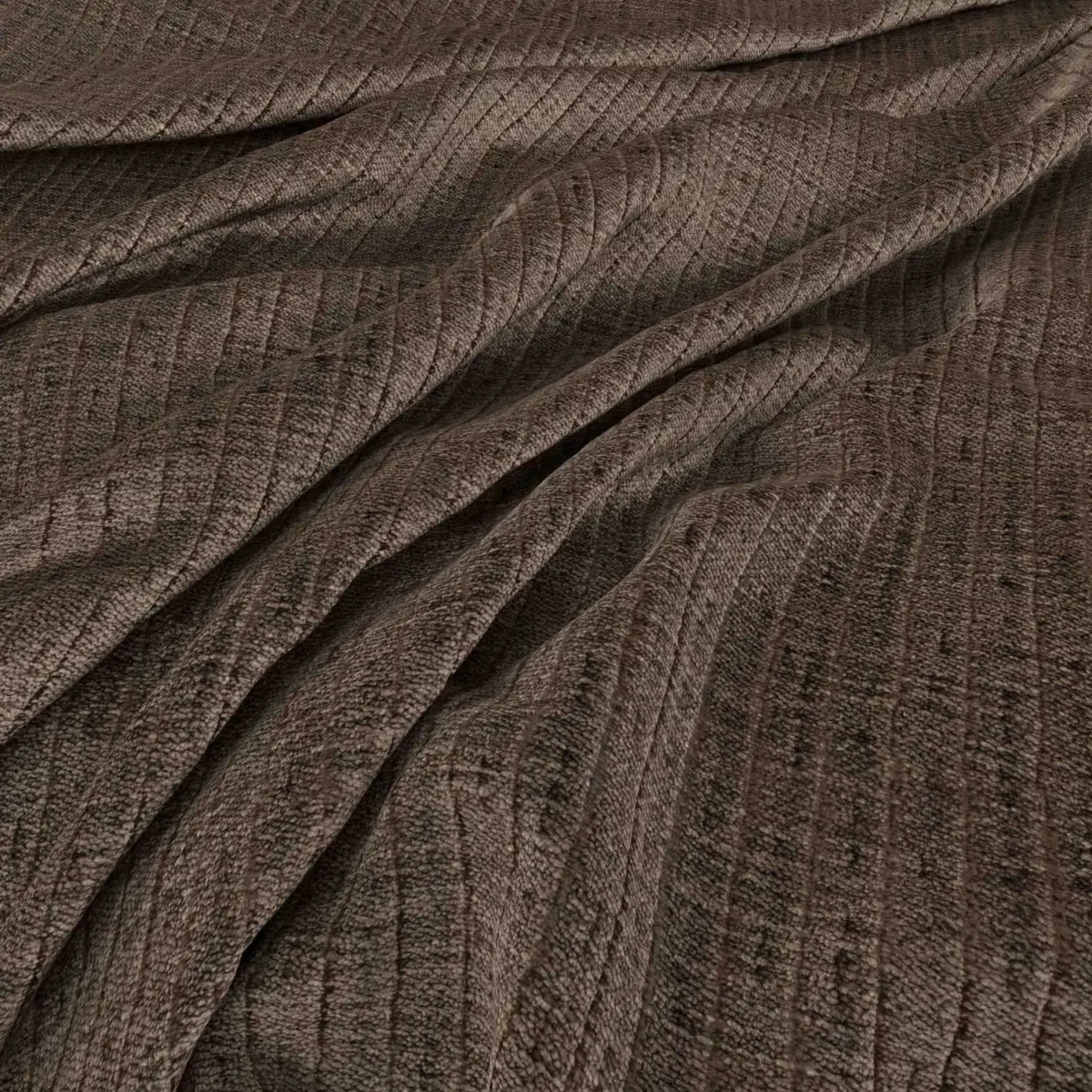 Flair Fabric - Taupe by brown plain velvet-chenille fabric from Warwick