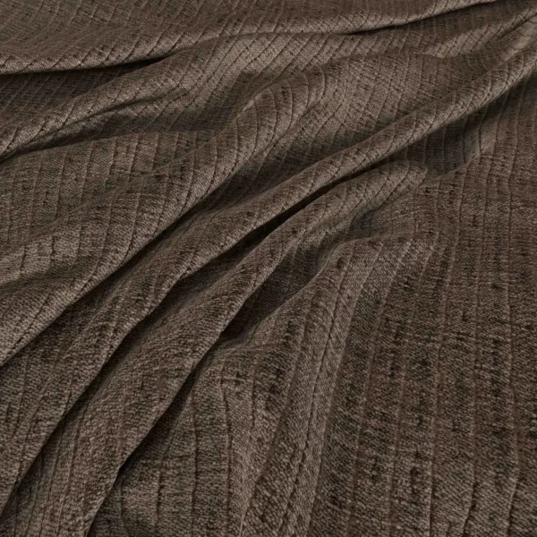 Flair Fabric - Taupe by brown plain velvet-chenille fabric from Warwick