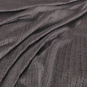 black-grey plain velvet-chenille fabric from Warwick