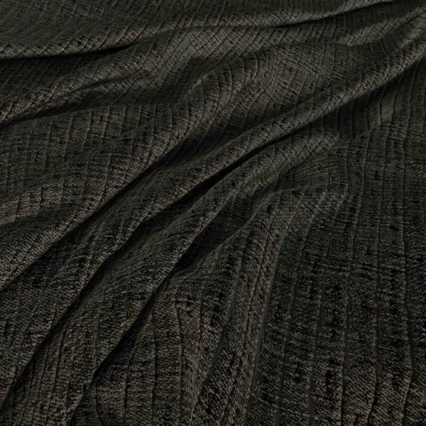 black-grey plain velvet-chenille fabric from Warwick
