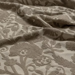 neutral botanical embroideried fabric from Warwick