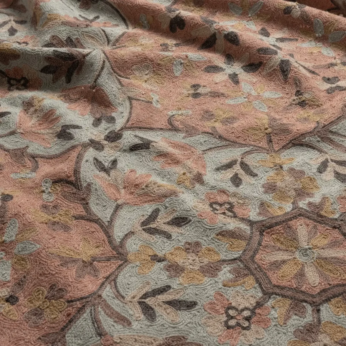 Sanjana Fabric - Clay by neutral botanical misc fabric from Warwick