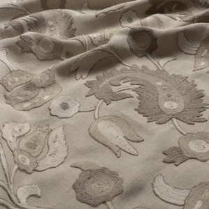neutral botanical linen fabric from Warwick