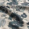 blue botanical linen fabric from Warwick
